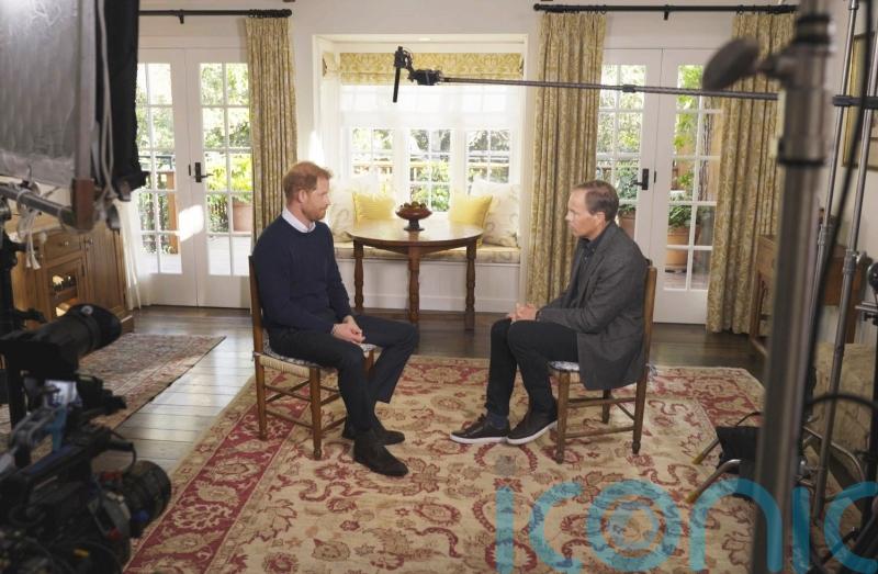 Who are the media figures Harry has spoken to about his memoir Spare?
