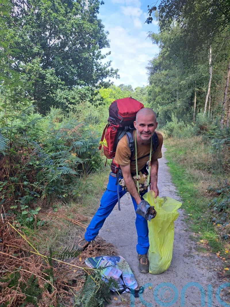 Charity walker picks up 88lb of dog poo to protect rare habitat