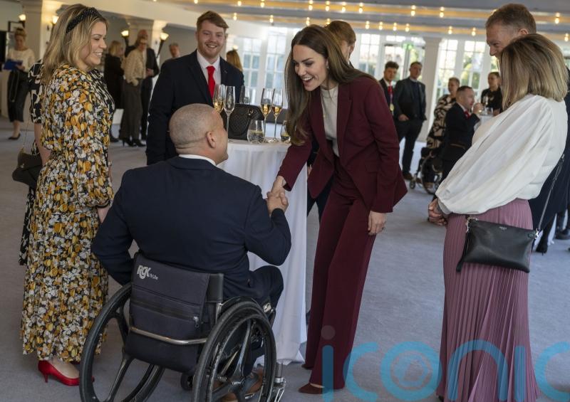Louis ‘mad about rugby’, Kate reveals as she meets wheelchair World Cup winners