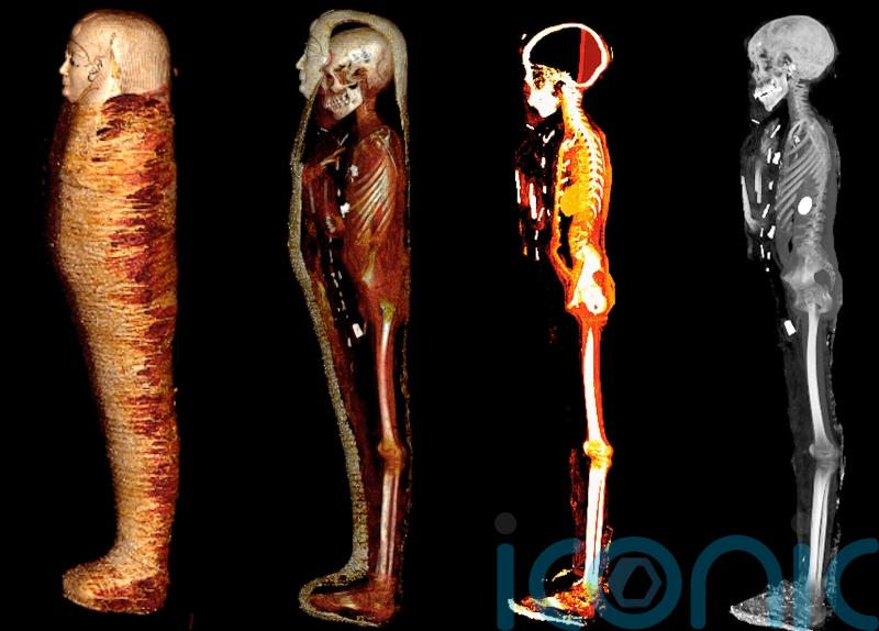 Mummified ‘golden boy’ found with 49 amulets to speed journey to afterlife