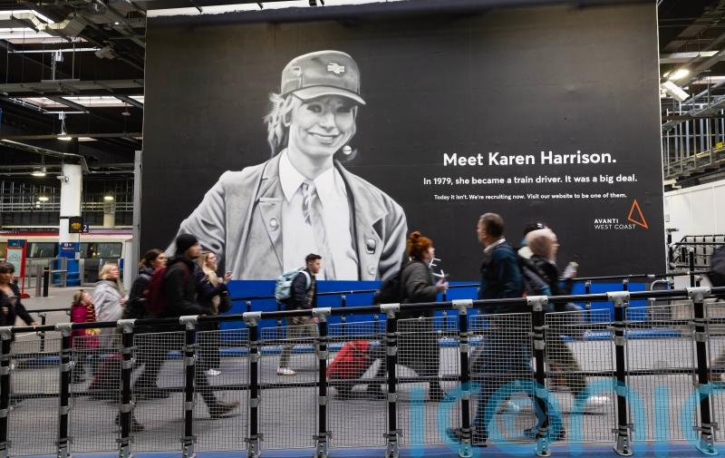 Mural unveiled to celebrate pioneering female train driver