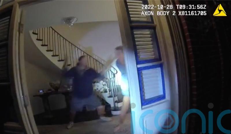 Video shows struggle for hammer during attack on Paul Pelosi