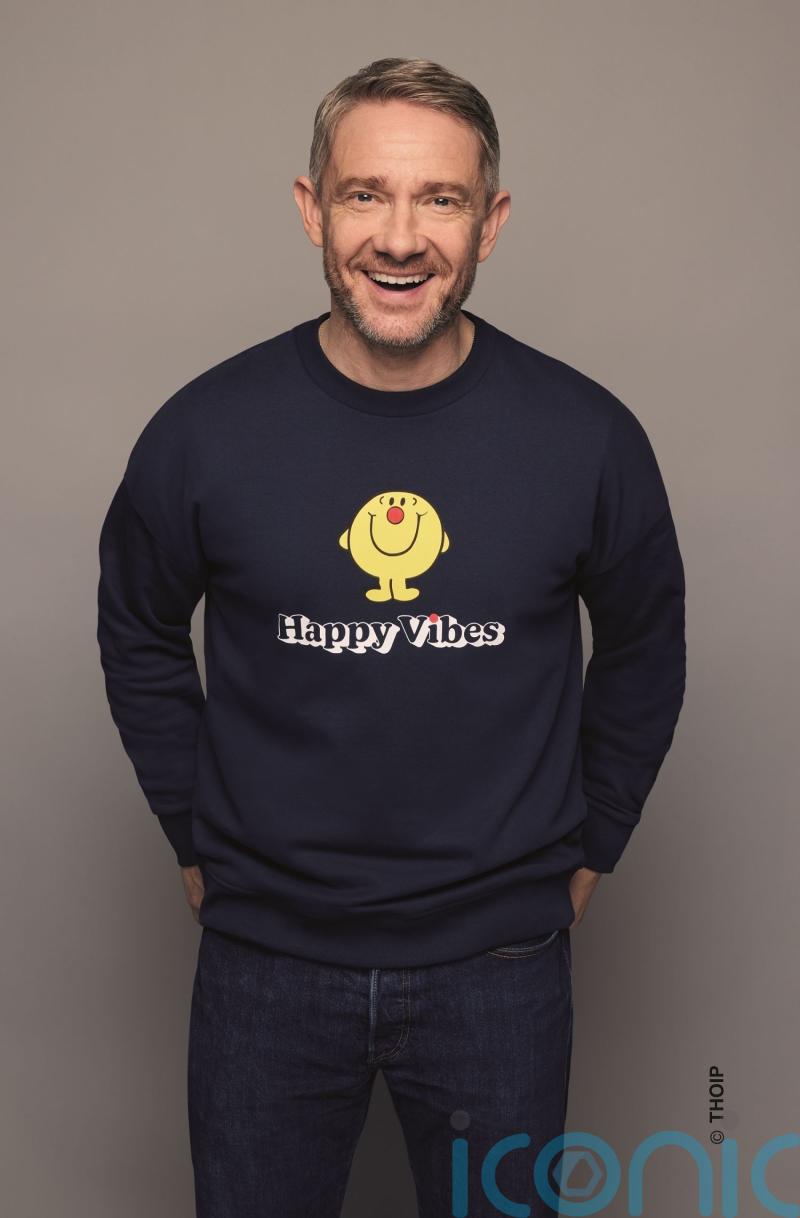 Martin Freeman and Amanda Holden don Red Nose Day tops for charity
