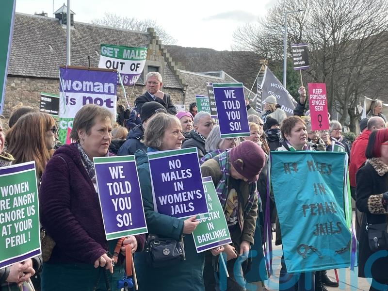 Campaigners stage protest against transgender criminals in women’s prisons