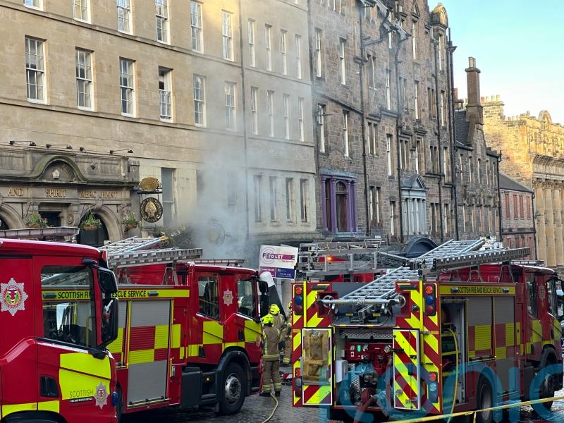 Firefighters tackle blaze on Royal Mile