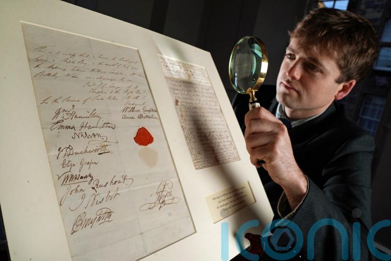 Marriage certificate signed by Lord Nelson fetches £20,000 at auction
