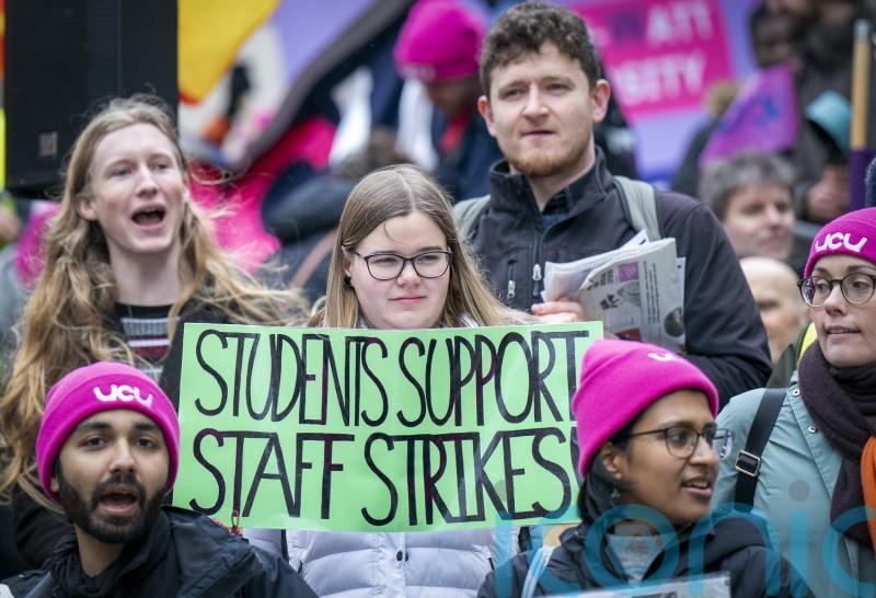 Students stand with university staff ‘forced’ into strike action