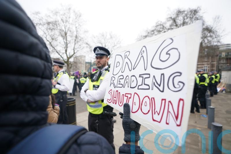 Arrest made amid protest outside drag queen children’s event at Tate Britain