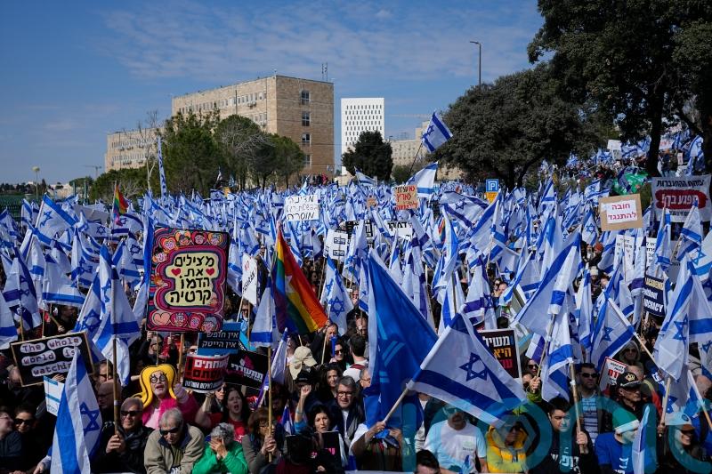 Thousands protest in Israel as Netanyahu allies push judicial overhaul