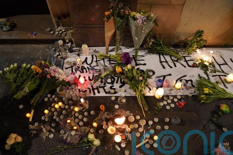 Hundreds gather at candlelit vigil for Brianna Ghey outside DfE building