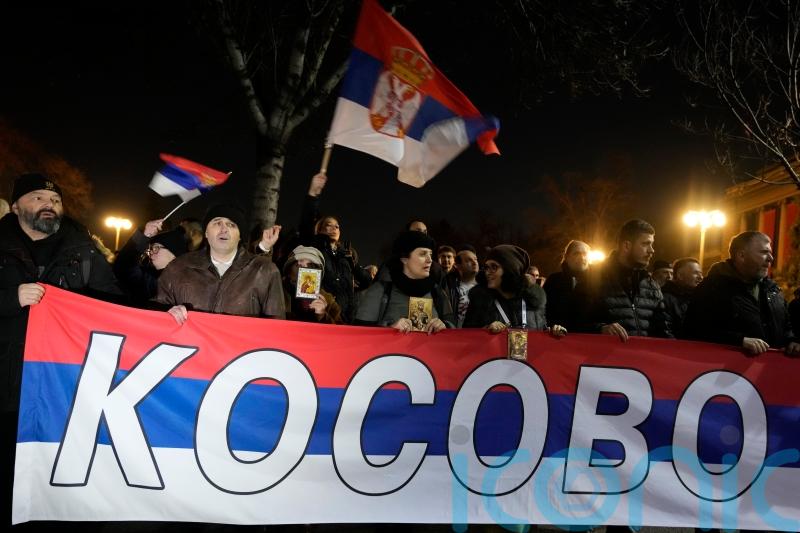 Five men ‘linked to Wagner Group’ arrested after protest over Kosovo