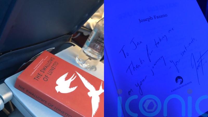 &lsquo;Magical moment&rsquo; for author as he sat next to stranger on plane reading his book