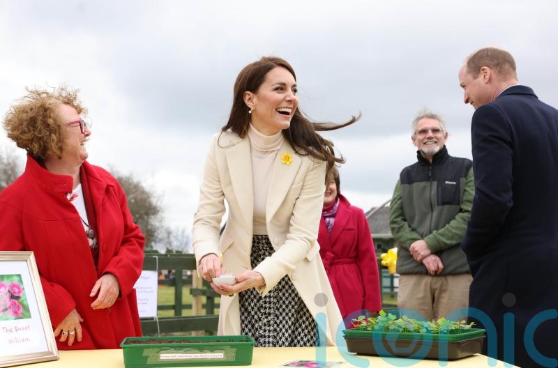 Kate plants Sweet William seeds on royal visit to Wales