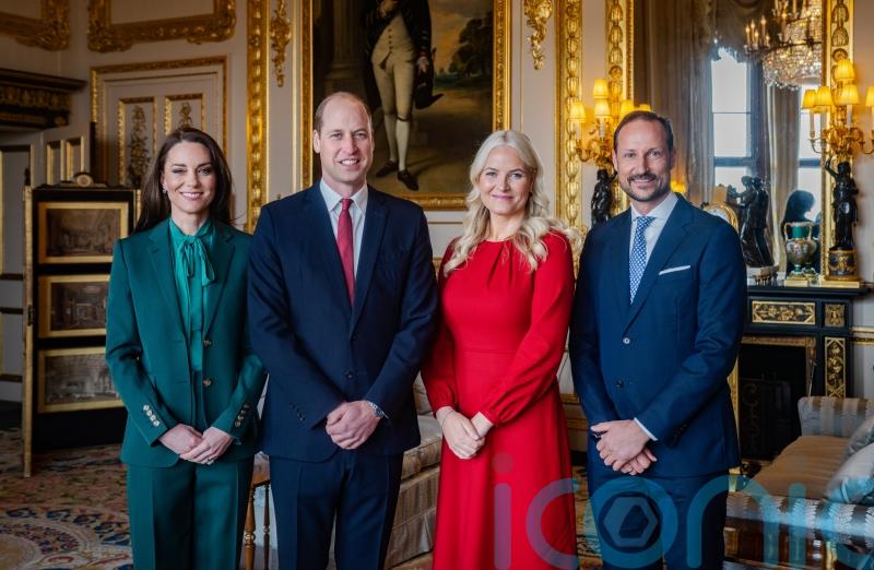William and Kate meet business leaders with Norway’s Crown Prince and Princess
