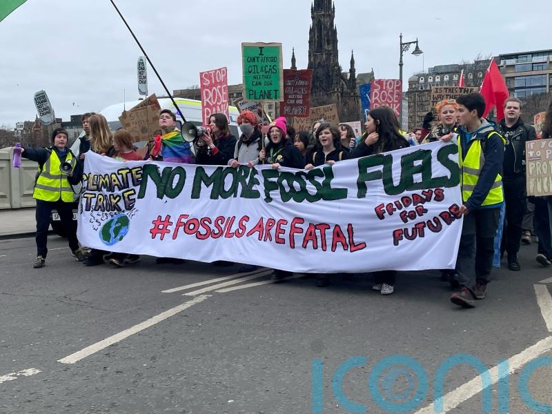 Activists halt traffic in Edinburgh as part of global climate strike