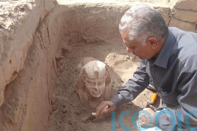 Archaeologists in Egypt unearth Sphinx-like Roman-era statue