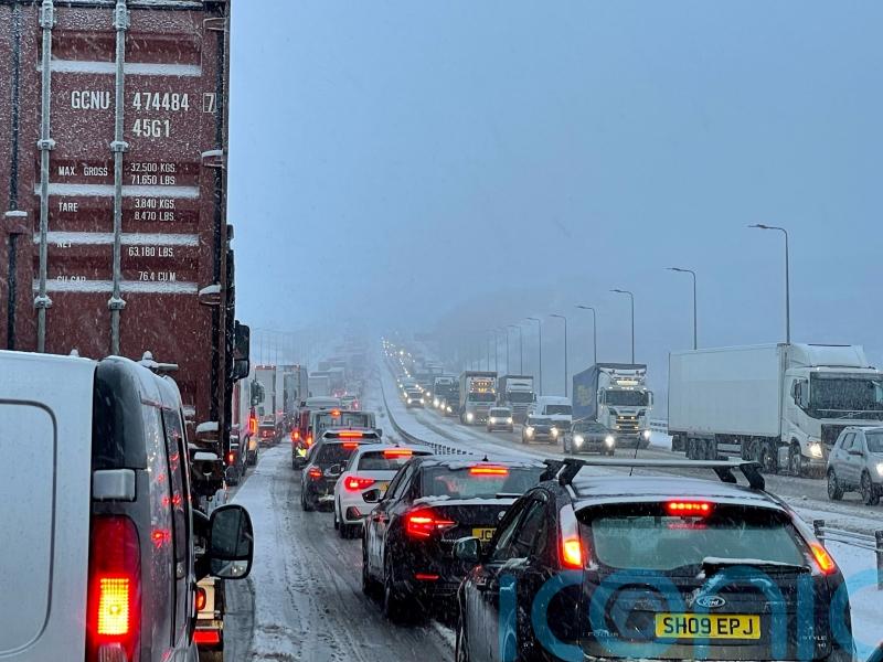 Drivers tell of ‘never-ending’ tailbacks on snowbound M62