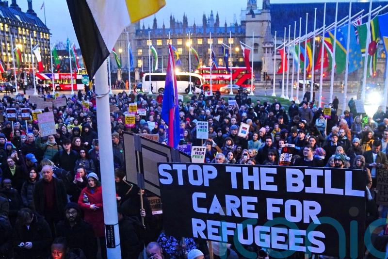 Protesters say refugees always welcome at rally against Migration Bill