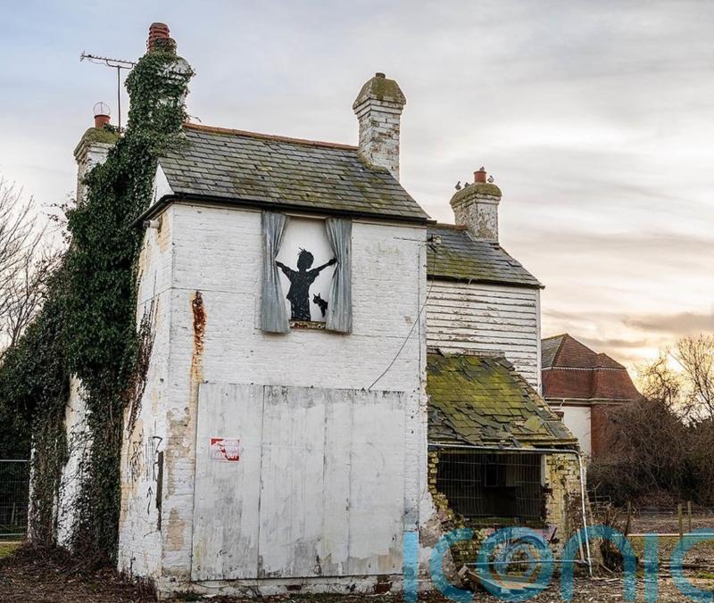 New Banksy artwork appears on derelict farm building before being destroyed
