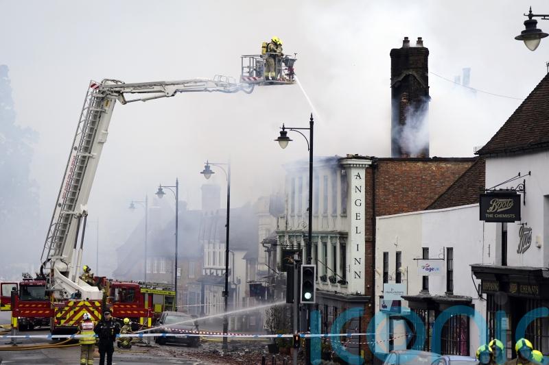 Fire engulfs 400-year-old hotel ‘housing Ukrainian refugees’