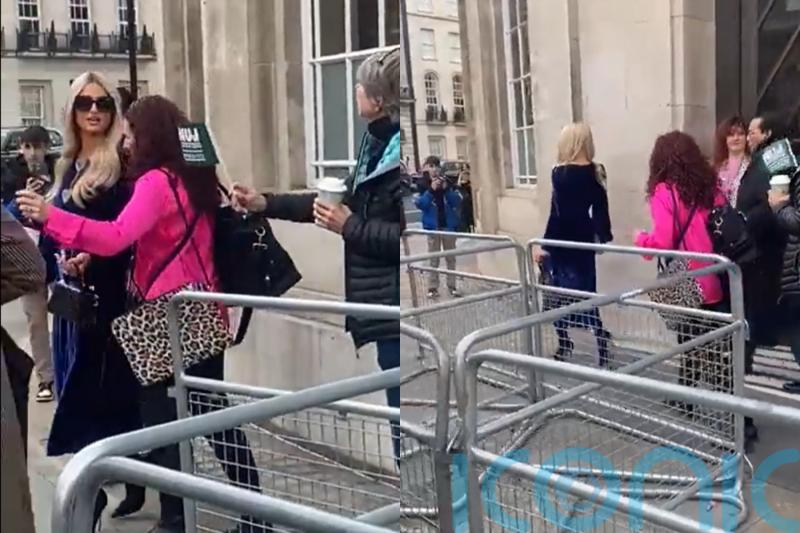 Paris Hilton hailed a ‘comrade’ after surprise appearance at BBC picket line