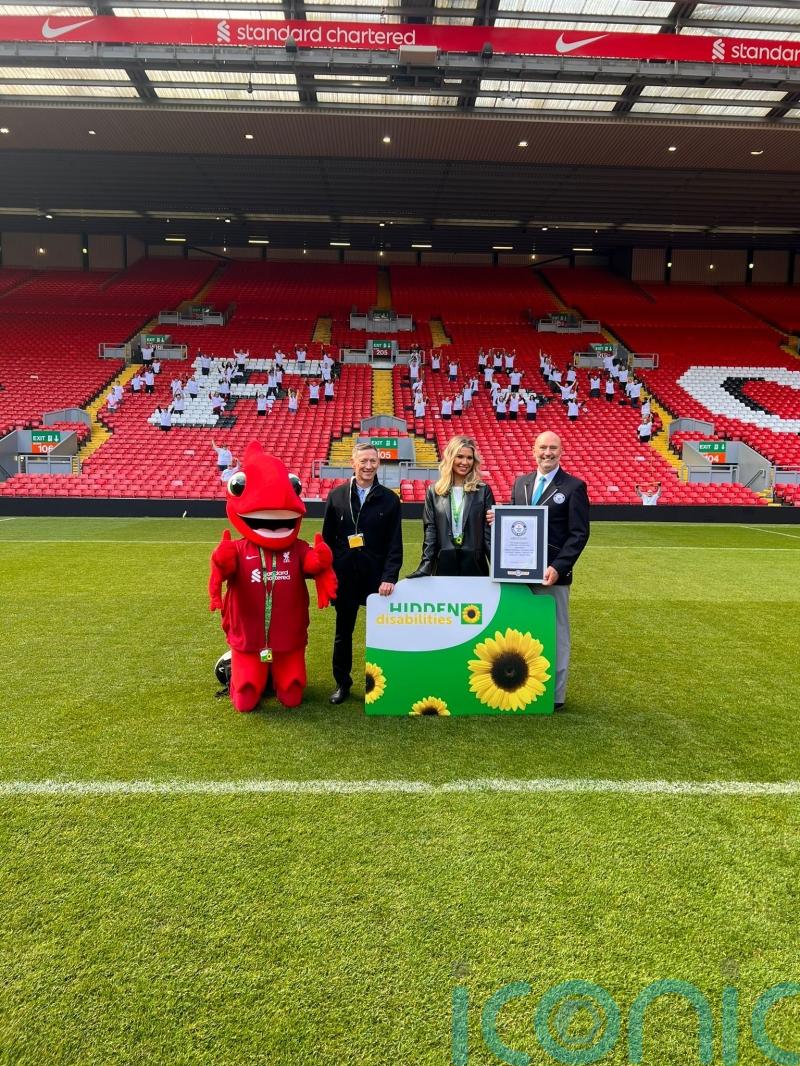 Christine McGuinness helps break world record for longest lanyard