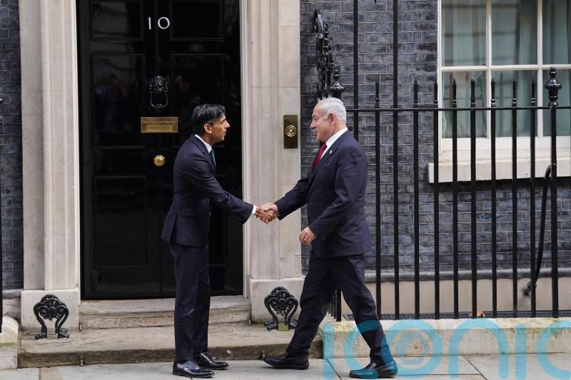 Sunak lightly challenges Netanyahu as he faces wave of protests in Israel