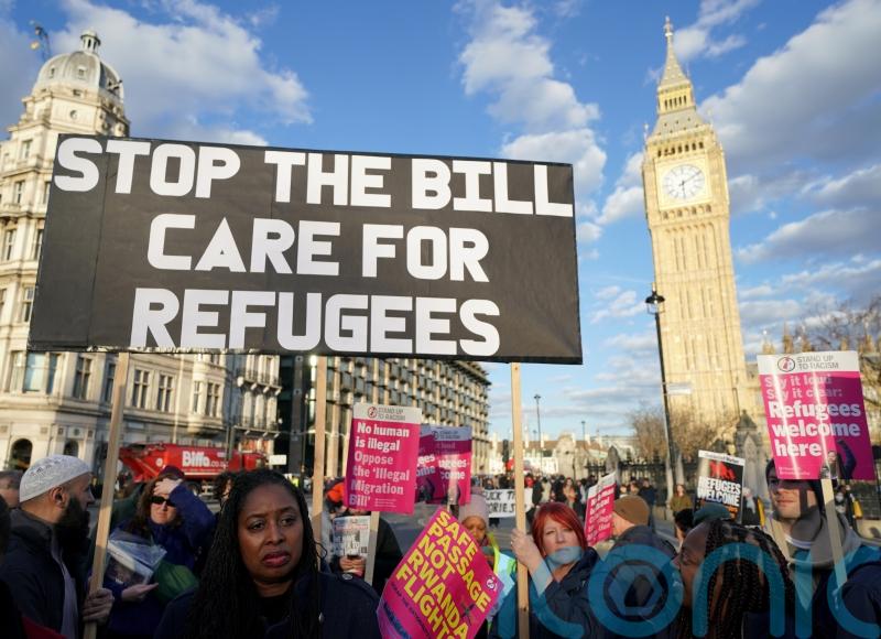 Hundreds join protest against migration Bill outside Parliament