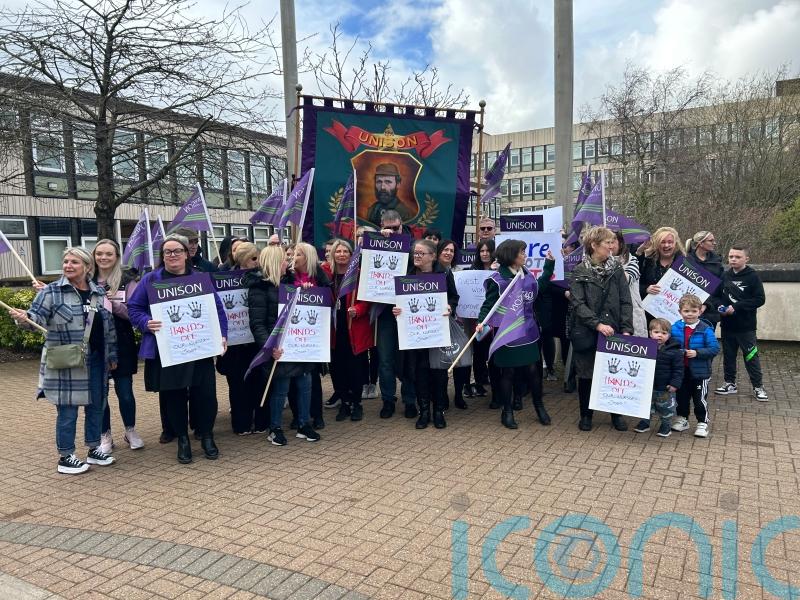 Nursery workers facing &pound;6,000 pay cuts protest as some fear losing their homes
