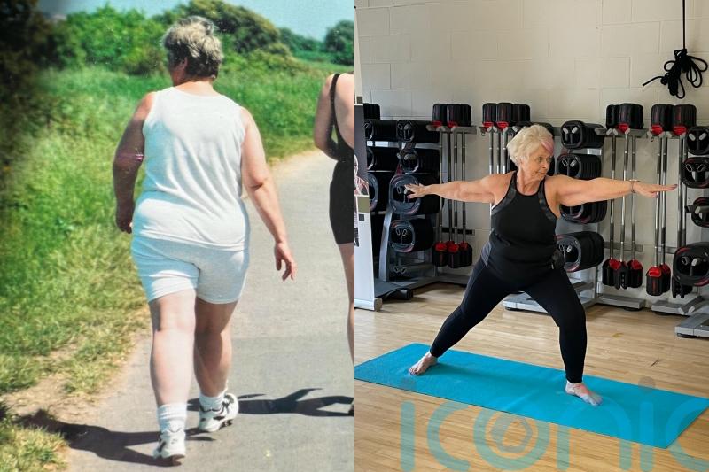 Widow, 73, who went from ‘Mrs Blobby to Green Goddess’ in 50s after losing five stone says exercise ‘changed her life’