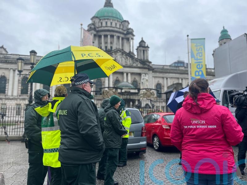 Healthcare workers across Northern Ireland stage strike in pay dispute
