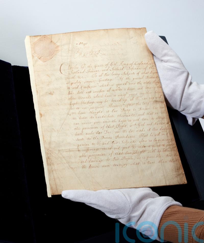 Document drawn up by King Charles II could fetch £600,000 at auction