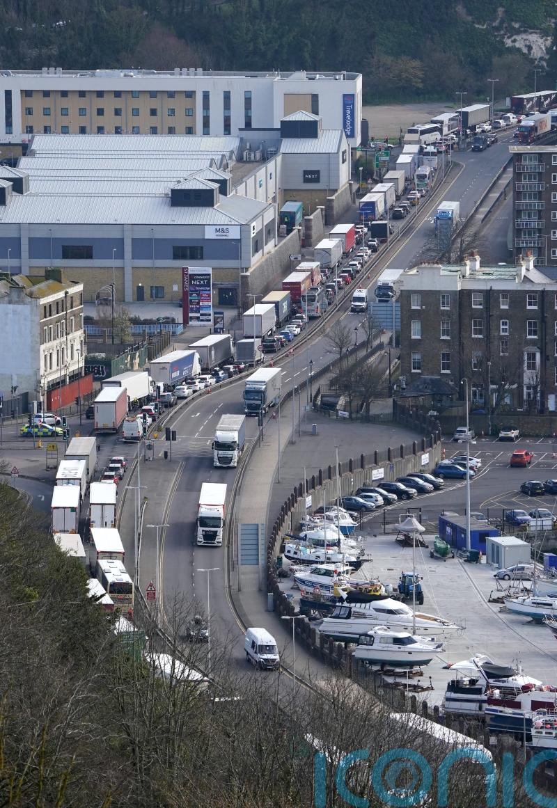 Huge queues of cars stretching back from Port of Dover amid 90-minute waits