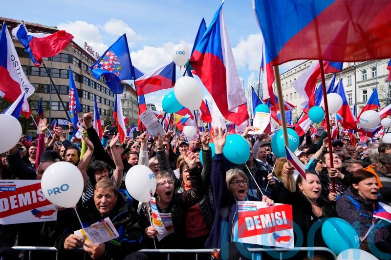 Thousands take to streets for anti-government protest in Prague