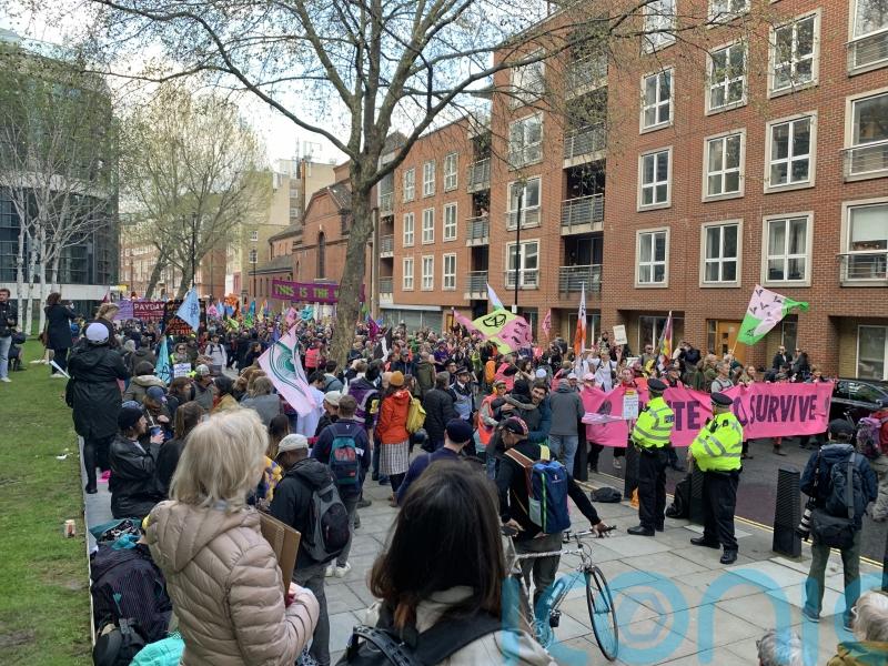 Small boat asylum seeker condemns Braverman at XR rally outside Home Office