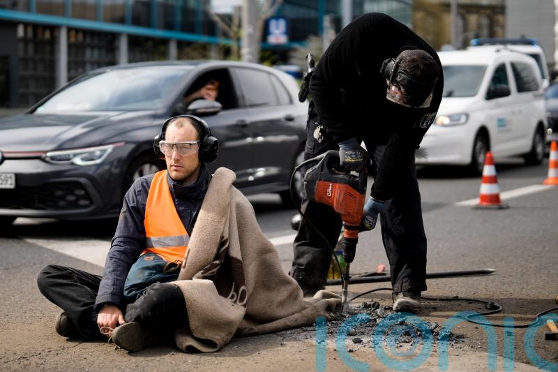 Climate protesters attempt to halt traffic in Berlin