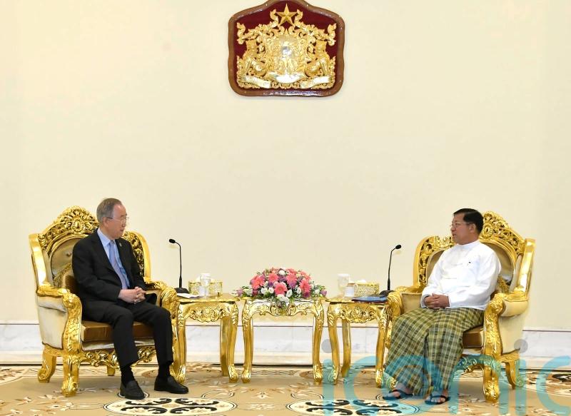 Ex-UN chief urges end to violence during surprise meeting with Myanmar leader
