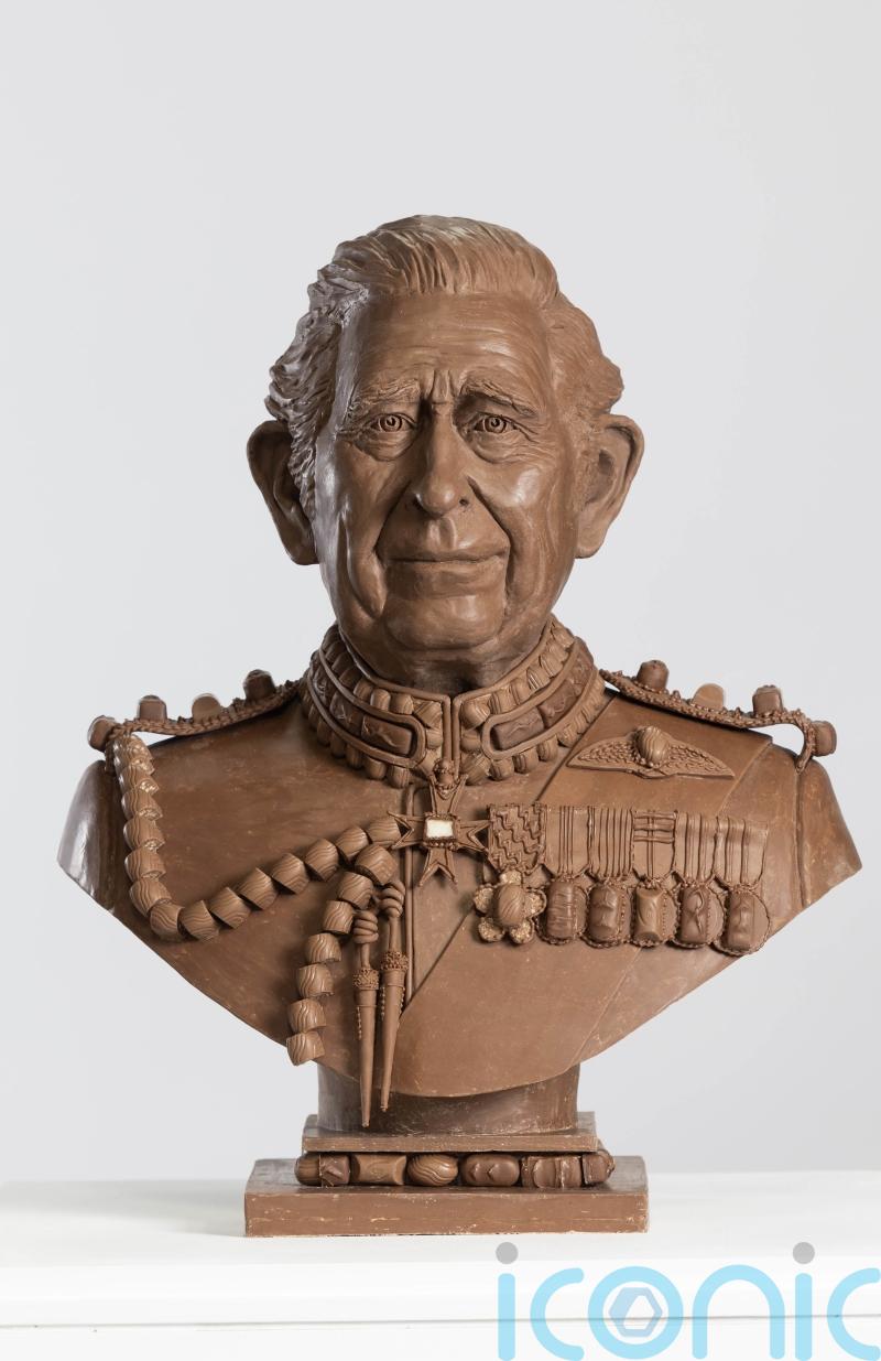 Life-sized bust of Charles made from more than 17 litres of melted Celebrations