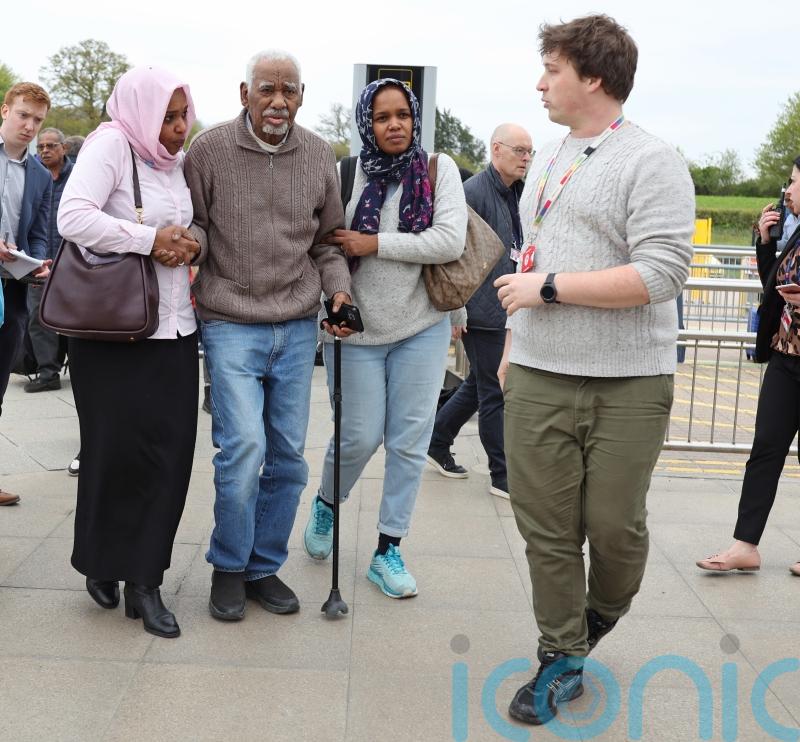 British nationals evacuated from Sudan reunited with relatives at Stansted