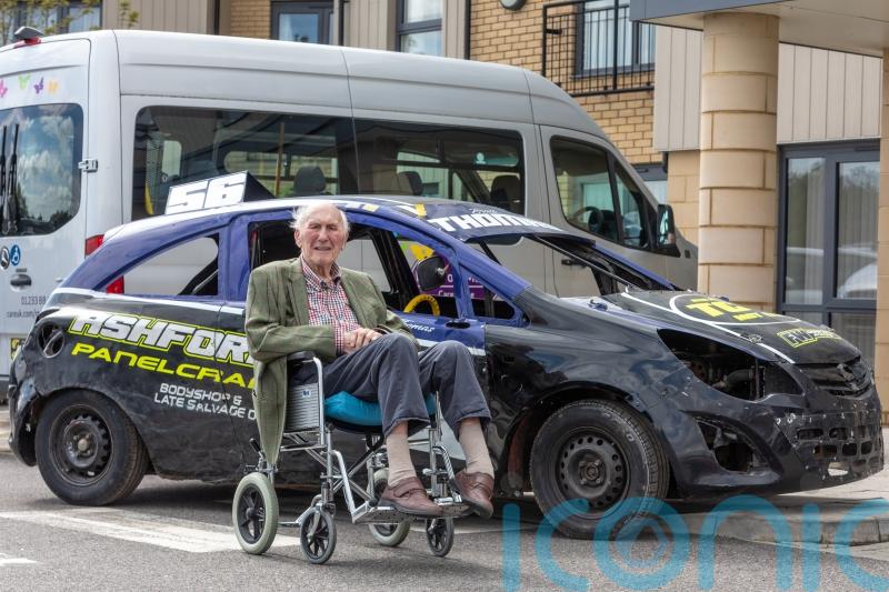 Care home surprises former rally driver with race car on 101st birthday