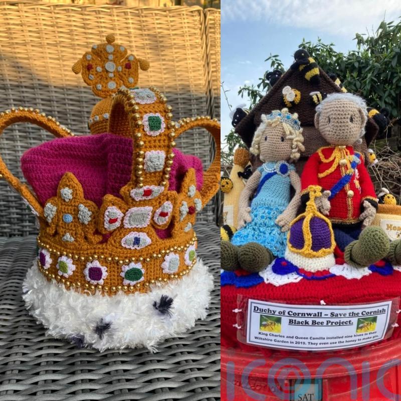 Crocheting royal fans let imaginations ‘go wild’ on postboxes for coronation