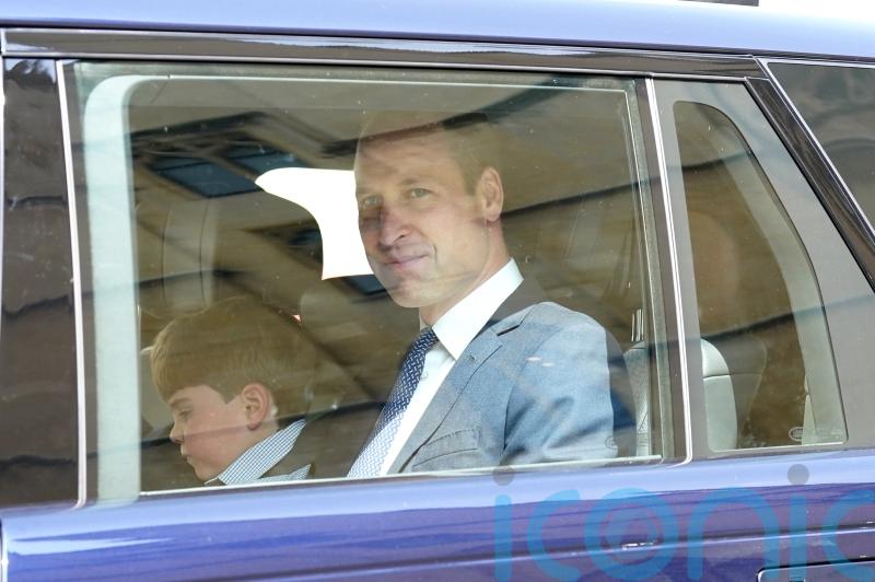 George, Charlotte and Louis join the King for coronation rehearsal