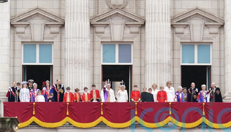 Live: King and Queen wave from Palace balcony and watch scaled-down flypast