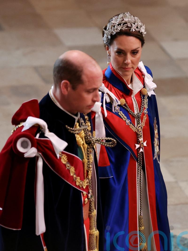 Prince and Princess of Wales joined church procession after arriving late