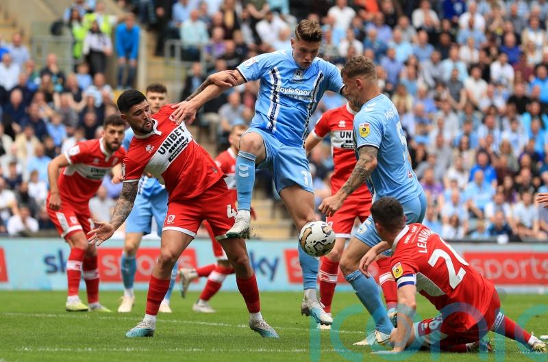 Coventry’s Mark Robins feels pressure is on Middlesbrough in play-off second leg