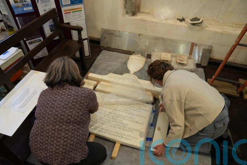 ‘Repugnant’ memorial to slave owner removed from church