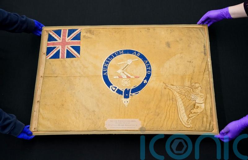 Sledge flag used during 19th-century polar search saved for nation