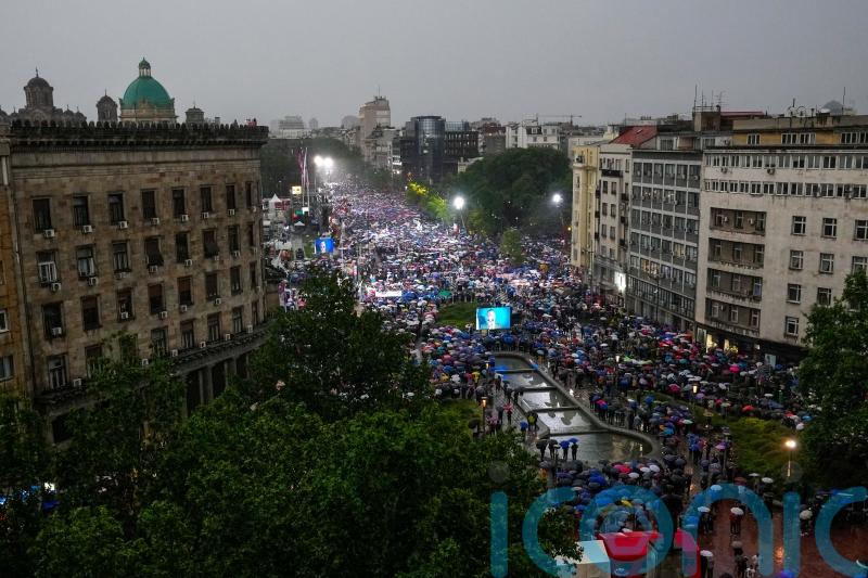 Thousands join pro-government rally in Serbia amid discontent after shootings