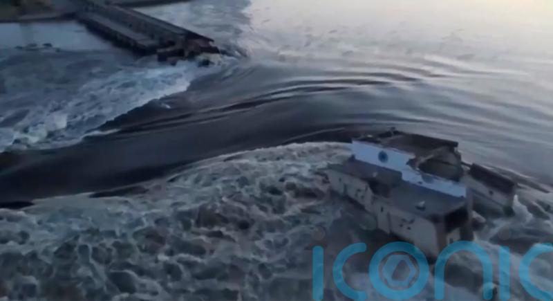 Collapse of major dam in Ukraine sparks emergency as Moscow and Kyiv trade blame