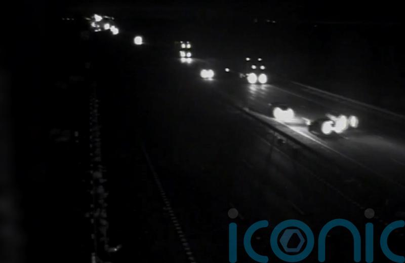 Footage shows crash caused by drunk woman driving wrong way on M5